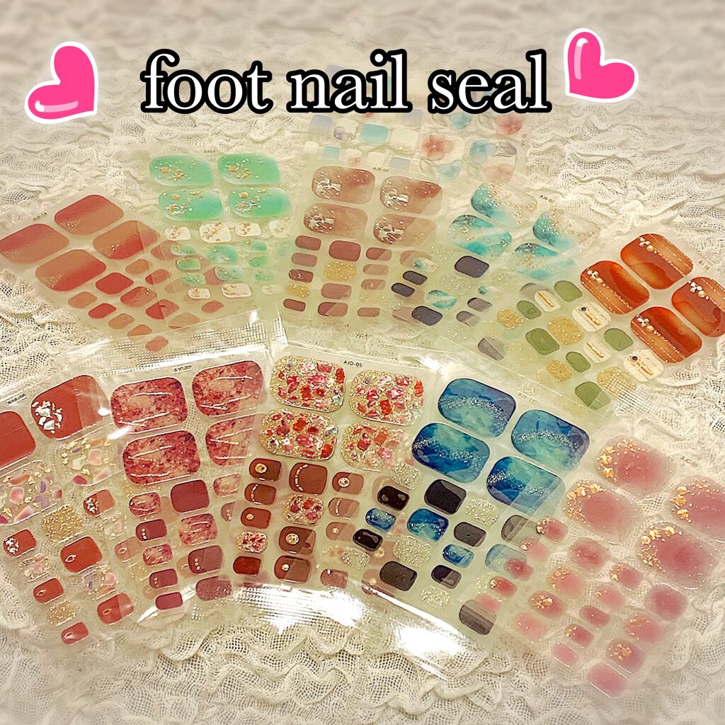 ネイルシール/Qoo10/ネイルシールを使ったクチコミ(1枚目)