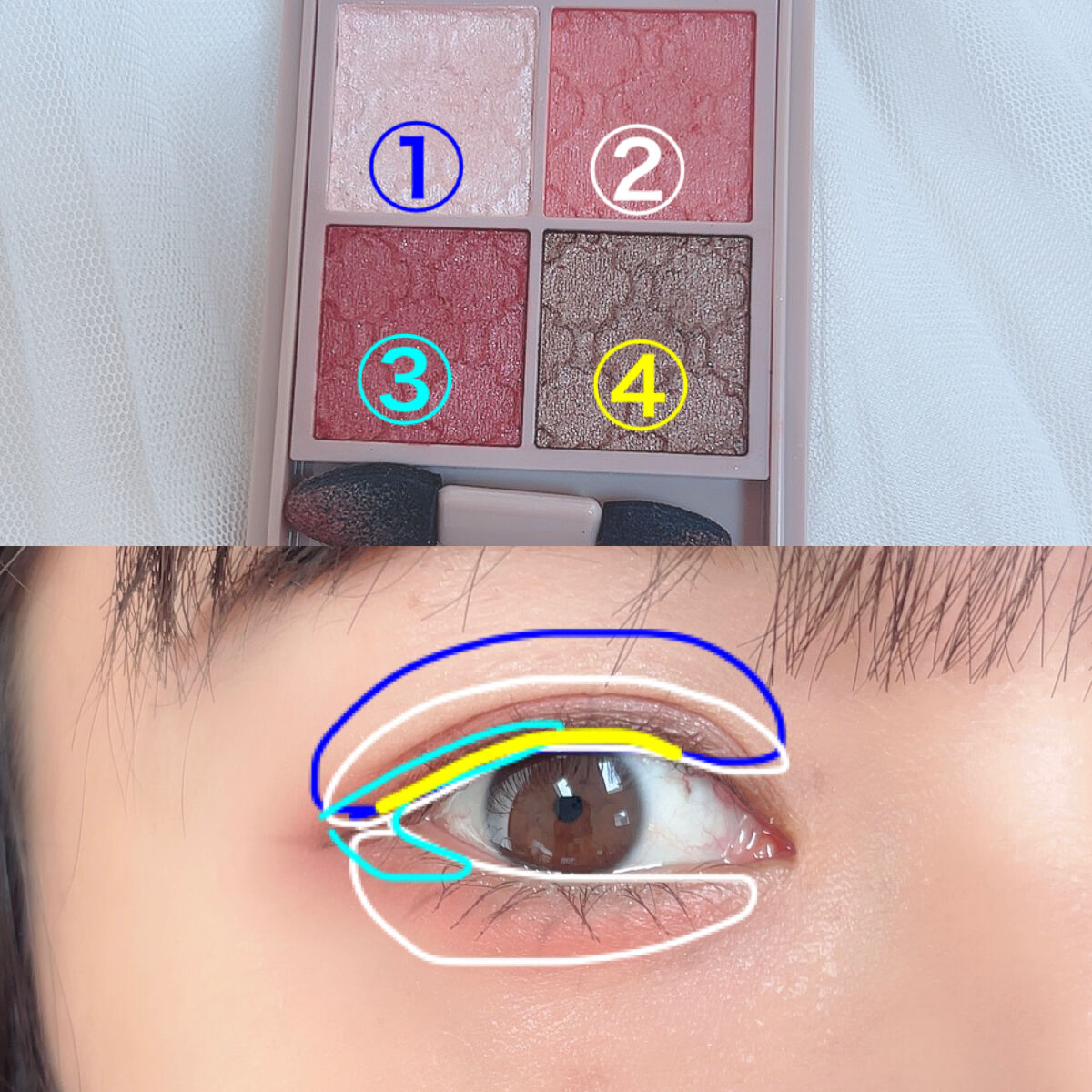 グロッシーリッチ アイズ N RD-9 パッションレッド系(限定色)/Visée/アイシャドウパレットを使ったクチコミ（2枚目）