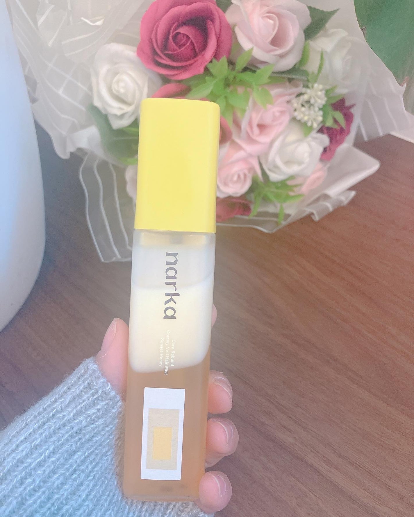 クリーミーベールヘアミスト サンセットハニー/narka/ヘアミストを使ったクチコミ(2枚目)