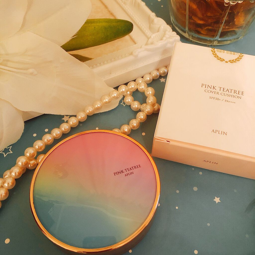 ピンクティーツリーカバークッション/APLIN/クッションファンデーションを使ったクチコミ（1枚目）