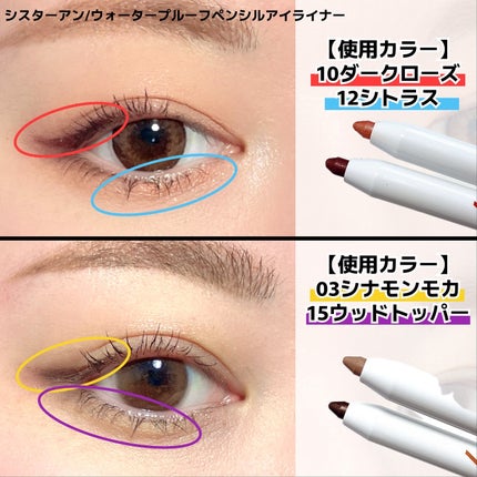 ウォータープルーフペンシルアイライナー/SISTER ANN/ペンシルアイライナーを使ったクチコミ(4枚目)