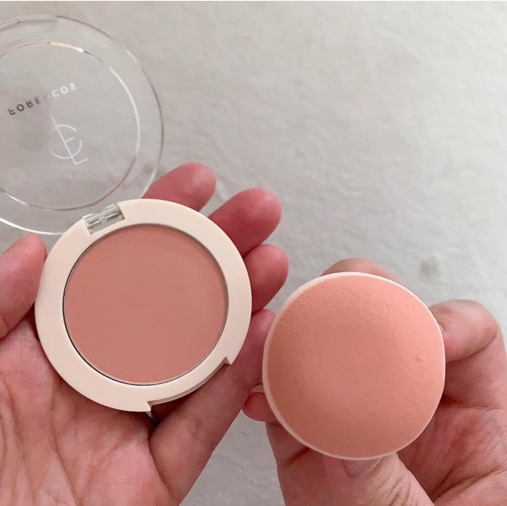 ベアブラッシャー パフ付き/フォレンコス/パウダーチークを使ったクチコミ（3枚目）