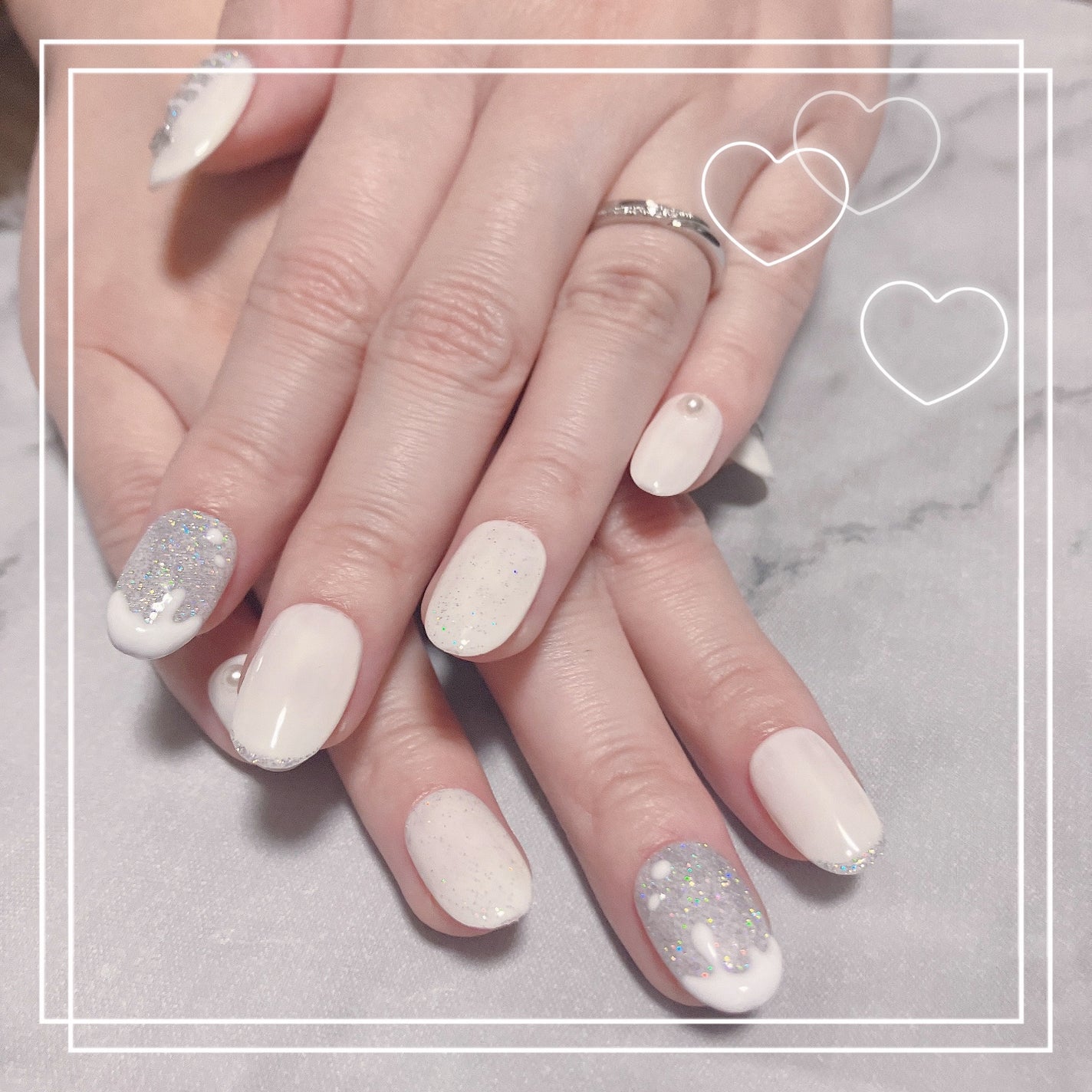 Ash* on LIPS 「本日のネイルです💅✧︎*。クリスマスっぽい雰囲気で仕上げました..」(1枚目)