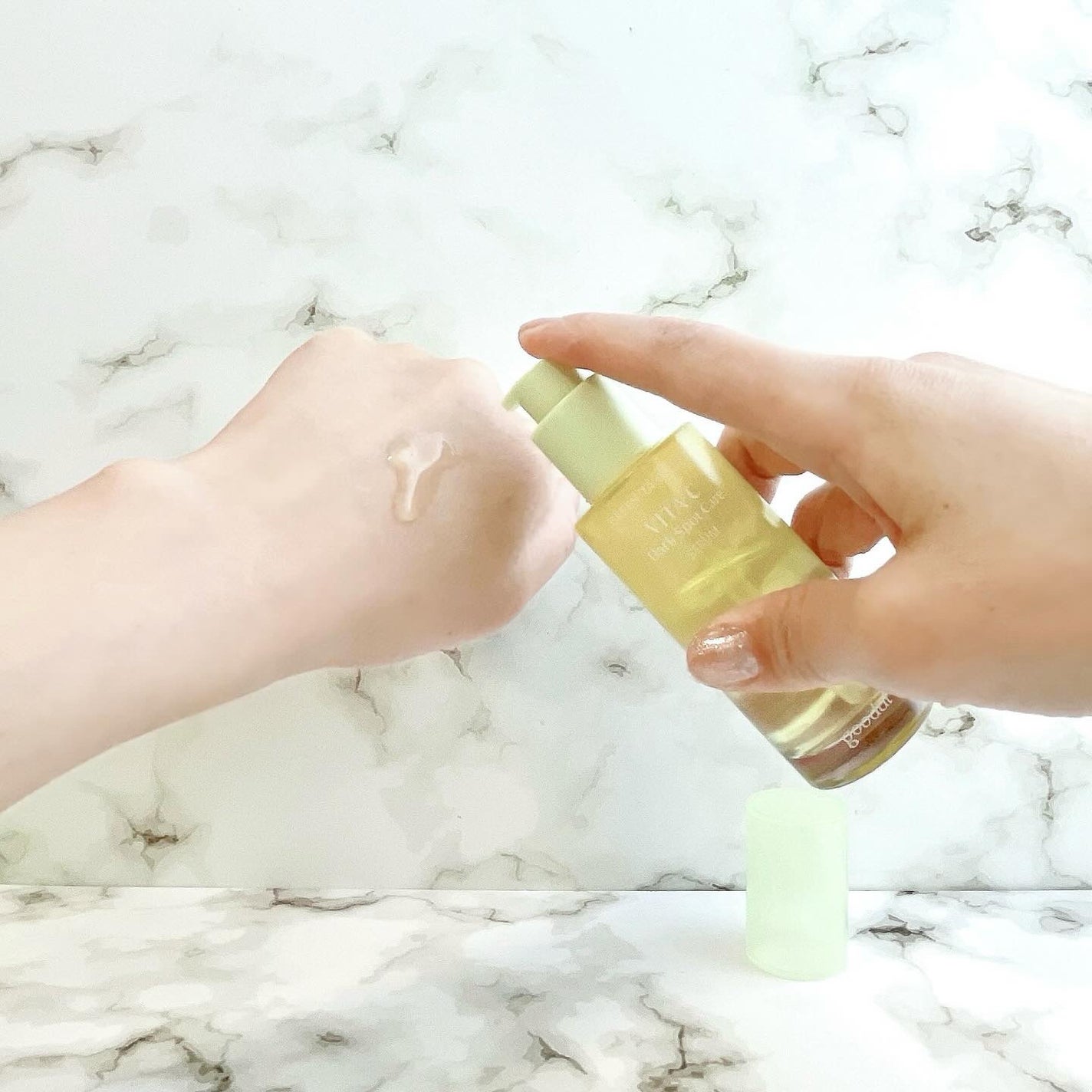 グリーンタンジェリン ビタC ダークスポットケアセラム/goodal/美容液を使ったクチコミ(2枚目)