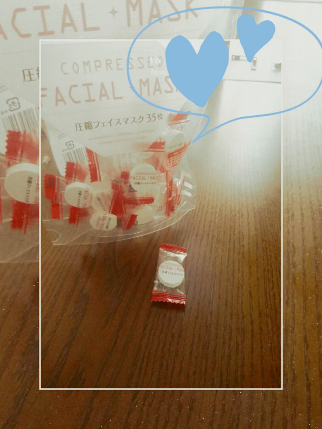 圧縮フェイスマスク/DAISO/シートマスク・パックを使ったクチコミ（1枚目）