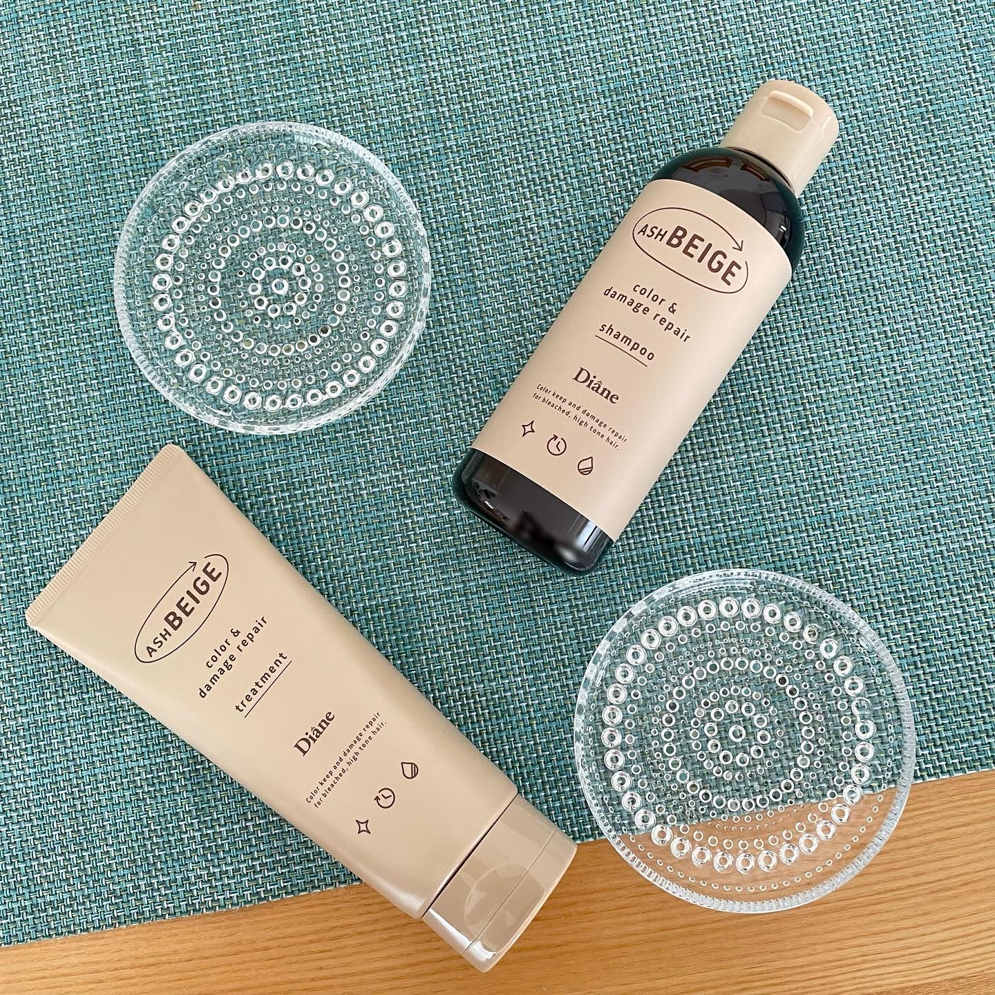 カラーシャンプー＆トリートメント トリートメント アッシュベージュ/ダイアン/市販シャンプーを使ったクチコミ（1枚目）