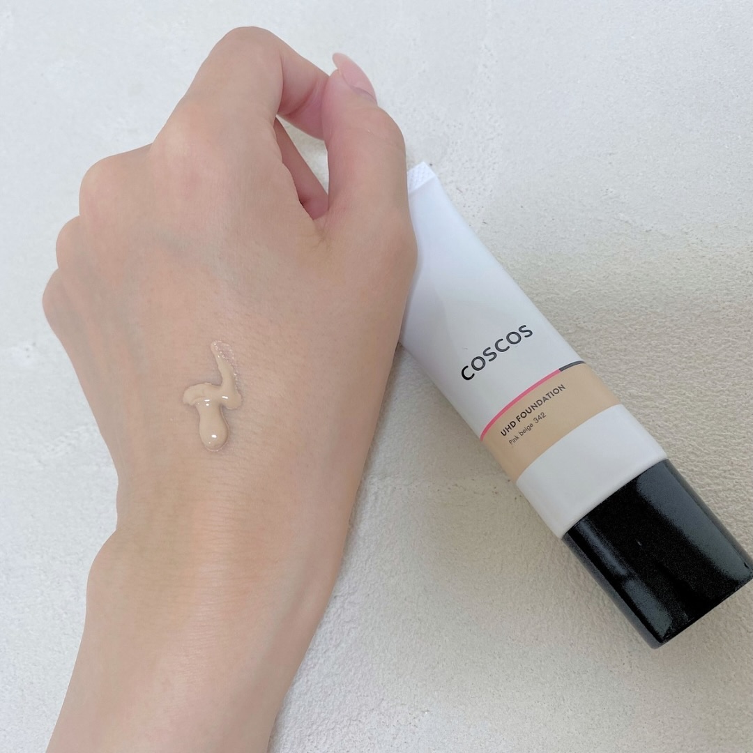 UHDファンデーション342（ピンクベージュ）/COSCOS/リキッドファンデーションを使ったクチコミ（2枚目）