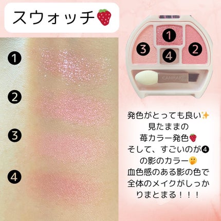 プランぷくコーデアイズ/キャンメイク/パウダーアイシャドウを使ったクチコミ(4枚目)