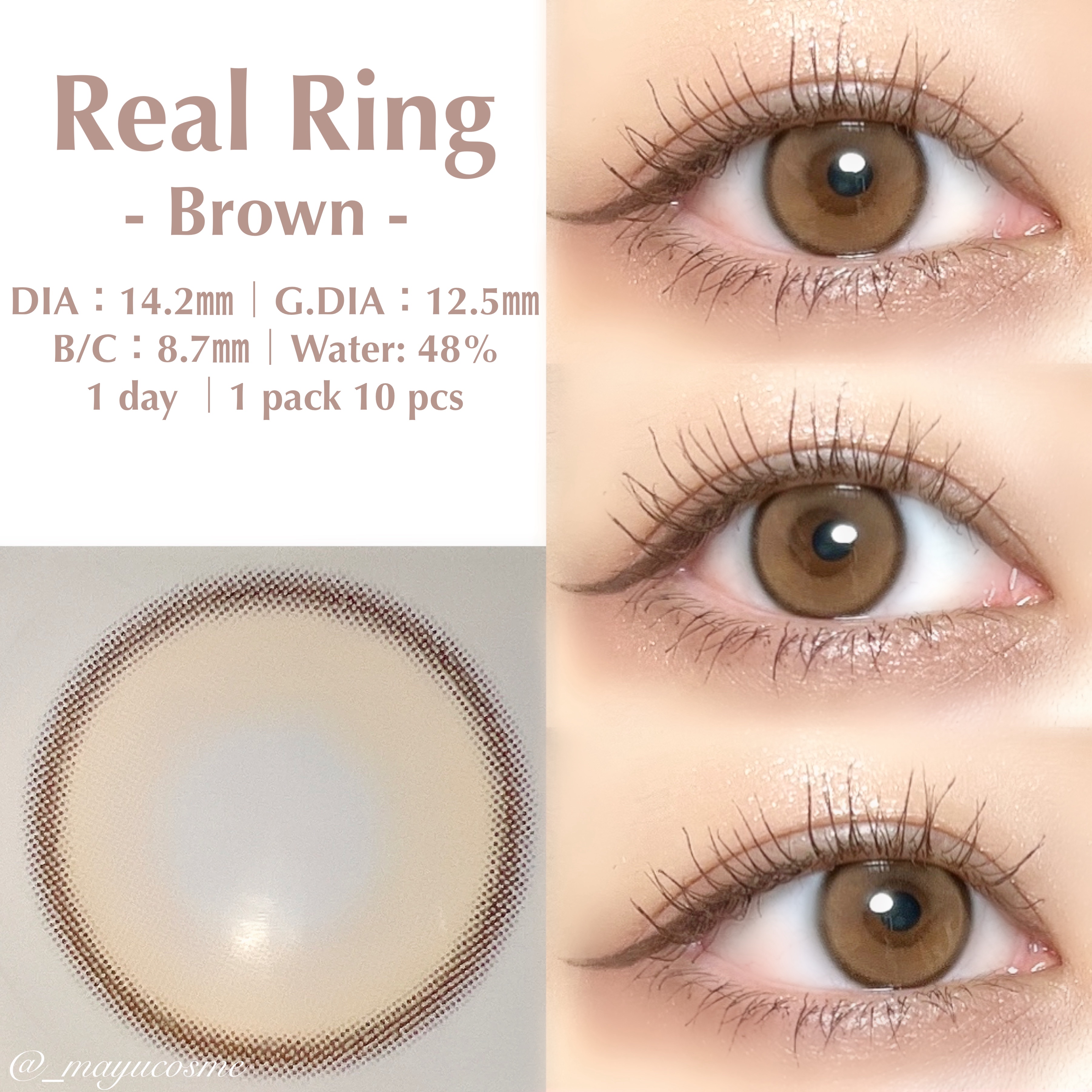 Real Ring 1day/OLENS/ワンデー（１DAY）カラコンを使ったクチコミ（2枚目）