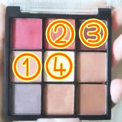 UR GLAM BLOOMING EYE COLOR PALETTE/U R GLAM/アイシャドウパレットを使ったクチコミ(4枚目)