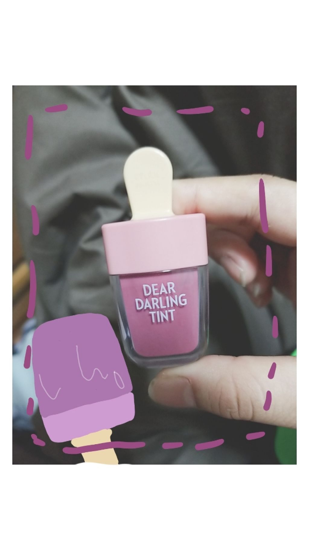 ディアダーリン ウォータージェルティント （アイスティント）/ETUDE/口紅を使ったクチコミ（1枚目）