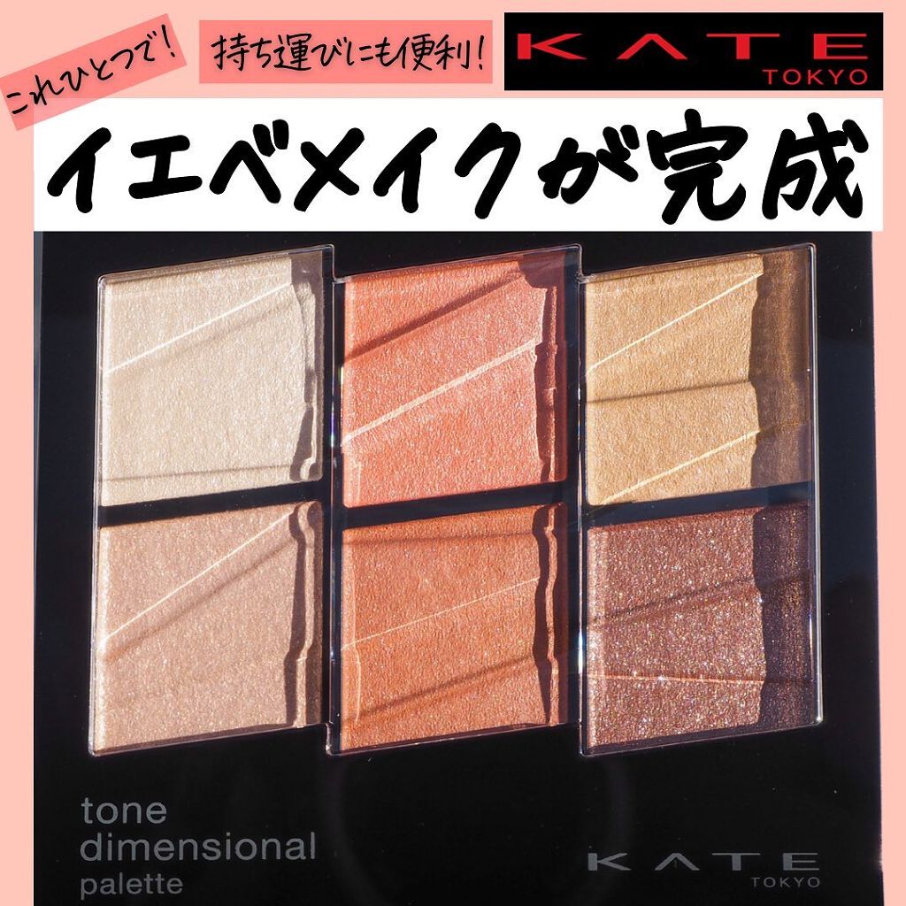 トーンディメンショナルパレット EX-3 コーラルベージュ系/KATE/メイクアップキットを使ったクチコミ（1枚目）