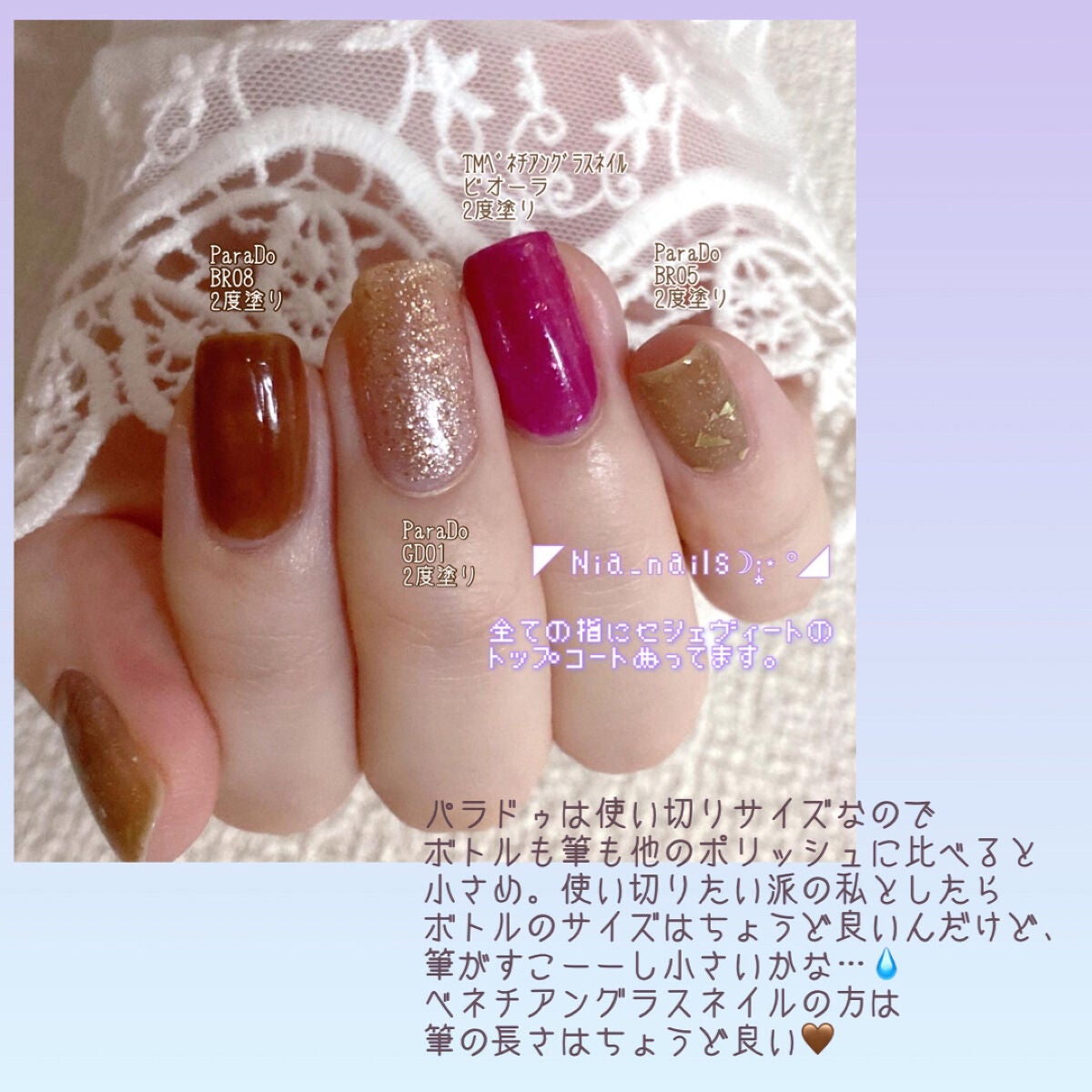 ミニネイル/パラドゥ/マニキュアを使ったクチコミ(3枚目)