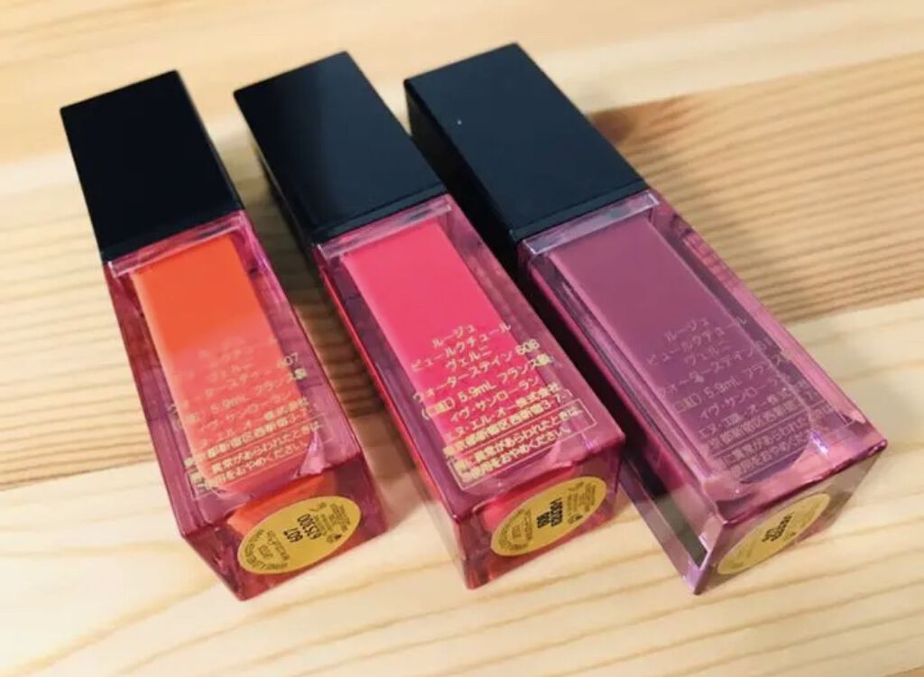 ルージュ ピュールクチュール ヴェルニ ウォーターステイン 608 フロ ド フューシャ/YVES SAINT LAURENT BEAUTE/口紅を使ったクチコミ（2枚目）