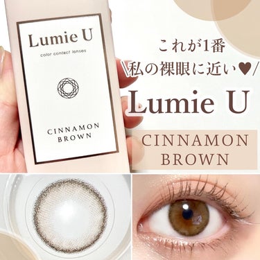Lumie U 1day シナモンブラウン/Lumie U/ワンデー（１DAY）カラコンを使ったクチコミ（1枚目）
