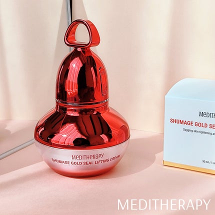 シューマジゴールド糸リフティングクリーム+EMS美顔器/MEDITHERAPY/フェイスクリームを使ったクチコミ(1枚目)