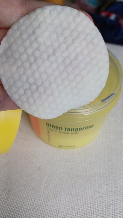 グリーンタンジェリン ビタCダークスポットケアパッド/goodal/トナーパッドを使ったクチコミ(2枚目)