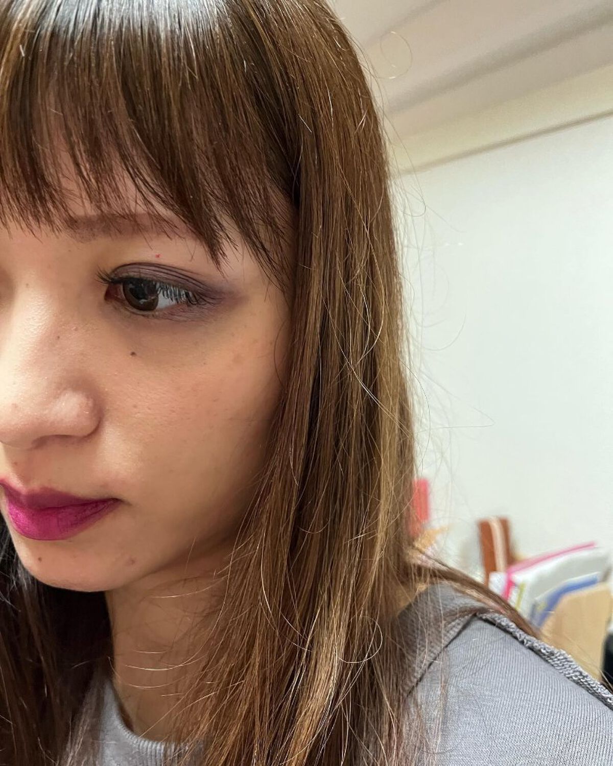 M·A·C ロックド キス インク リップカラー フルーツフル（ディープ ベリー パープル）/M・A・C/口紅を使ったクチコミ（3枚目）