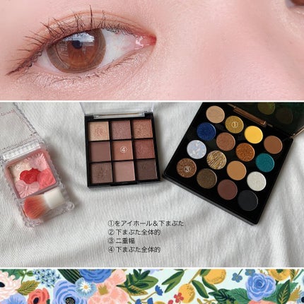UR GLAM BLOOMING EYE COLOR PALETTE/U R GLAM/アイシャドウパレットを使ったクチコミ(2枚目)
