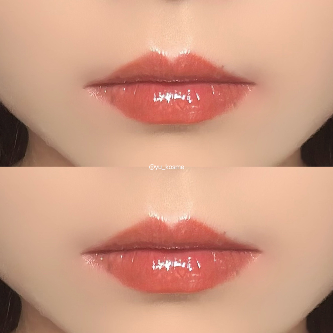 グラスティングカラーグロス/rom&nd/リップグロスを使ったクチコミ（3枚目）