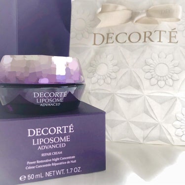 DECORTÉ リポソーム アドバンスト　リペアクリームのクチコミ「
睡眠不足でも3時間多く眠ったような肌に
#コスメデコルテ
꒰ #リポソームナイトクリーム ꒱.....」（1枚目）