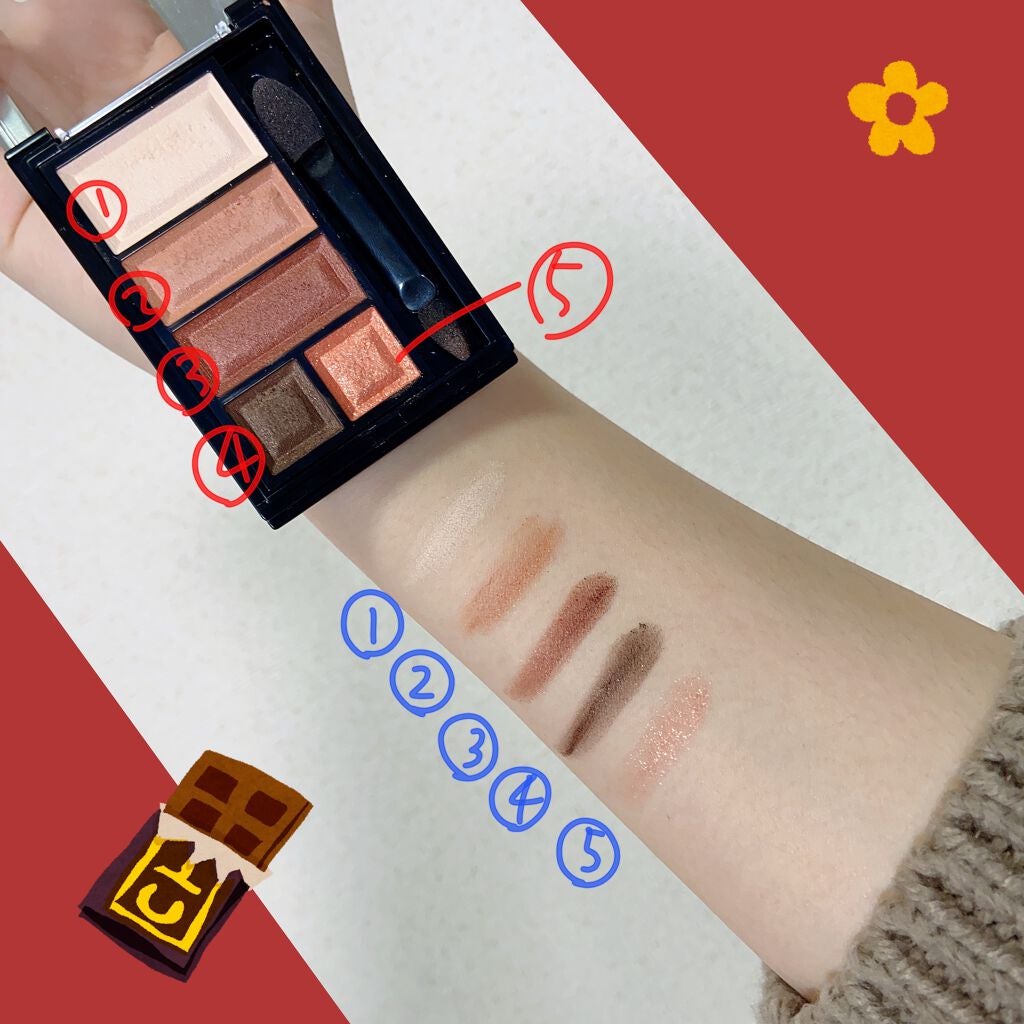 ショコラスウィート アイズ/リンメル ロンドン/アイシャドウパレットを使ったクチコミ(2枚目)