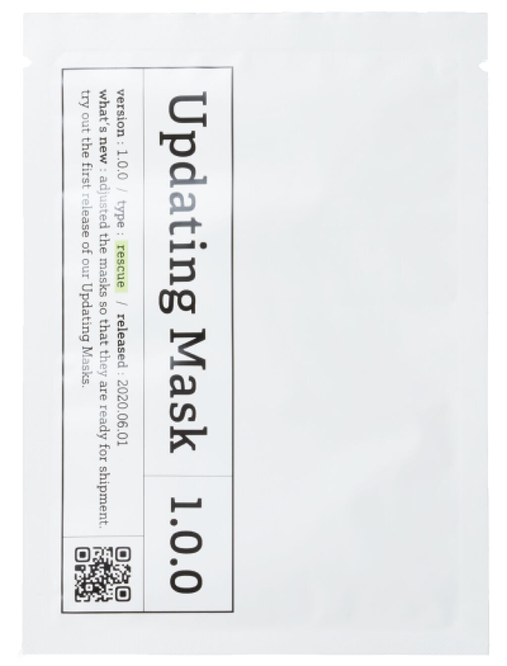 Updating Mask 1.0.0 Type R(肌トラブル)/rescue 1セット5枚入り meol