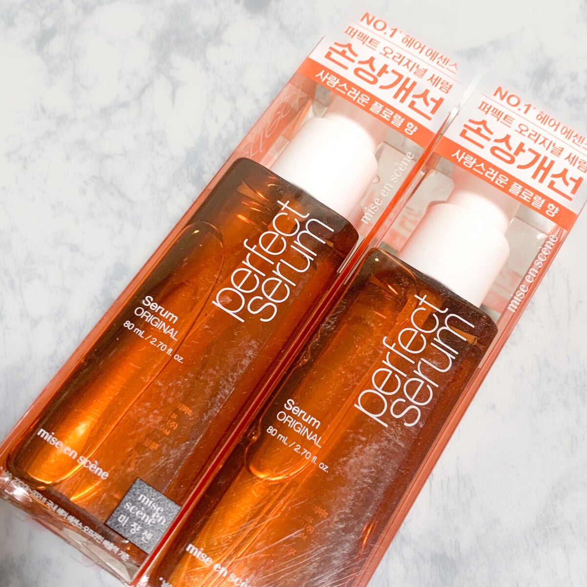 パーフェクトセラム オリジナルセラム/miseenscene/アウトバストリートメントを使ったクチコミ(3枚目)