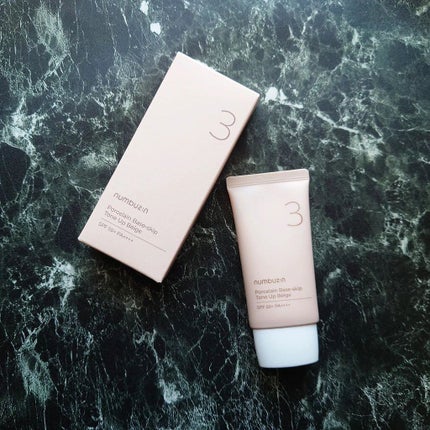 3番 ノーファンデ陶器肌トーンアップクリーム/numbuzin/化粧下地を使ったクチコミ(1枚目)