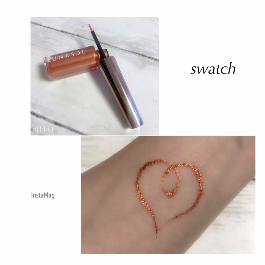 メタリックライナー/LUNASOL/リキッドアイライナーを使ったクチコミ（2枚目）