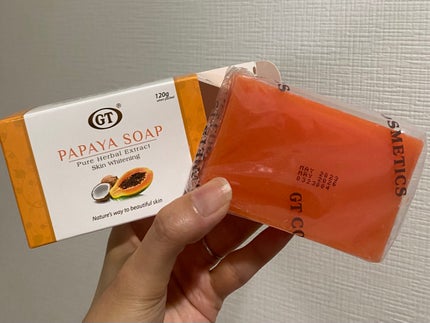 PAPAYA SOAP/GT COSMETICS/ボディ石鹸を使ったクチコミ(1枚目)