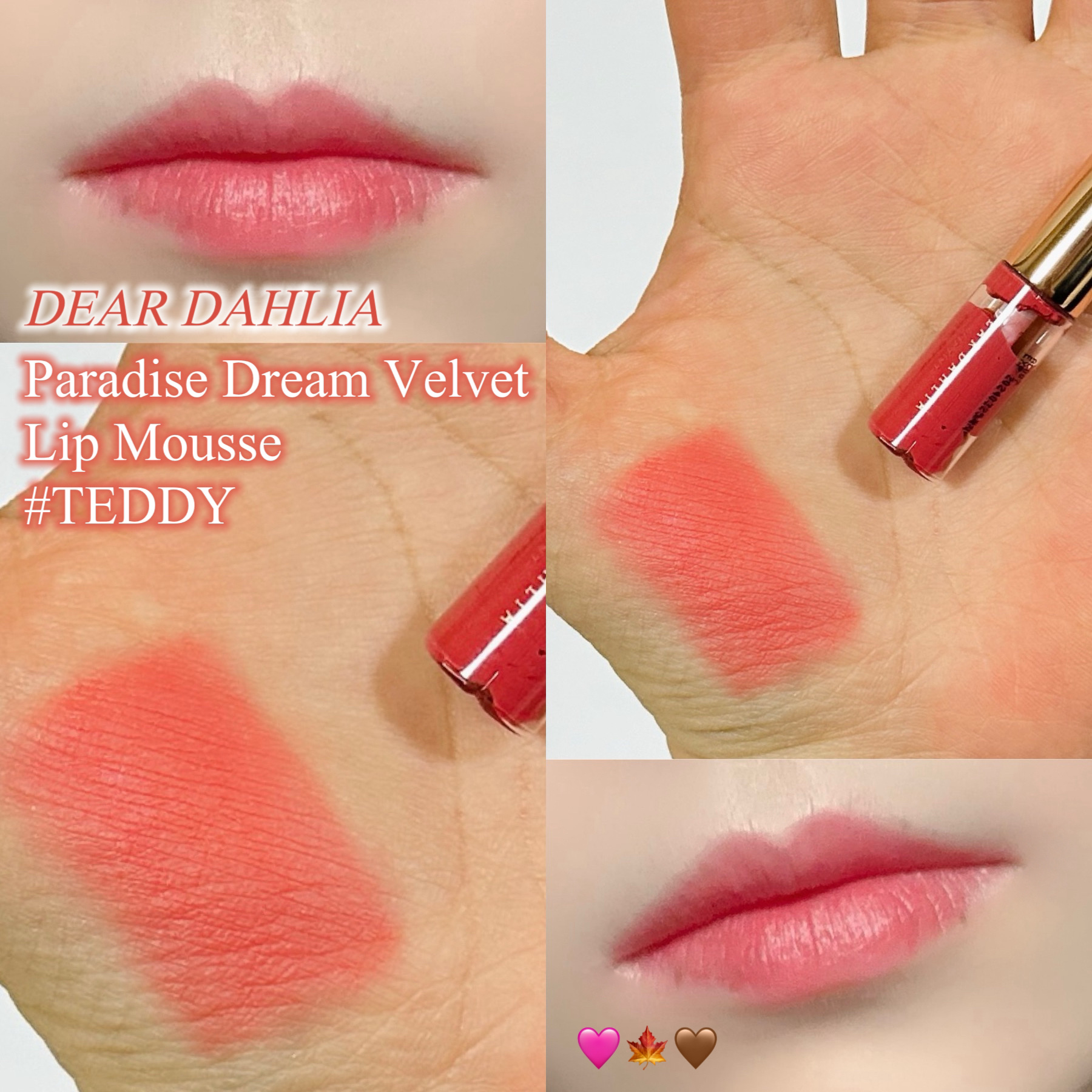 パラダイスドリーム ベルベット リップムース/DEAR DAHLIA/口紅を使ったクチコミ（1枚目）