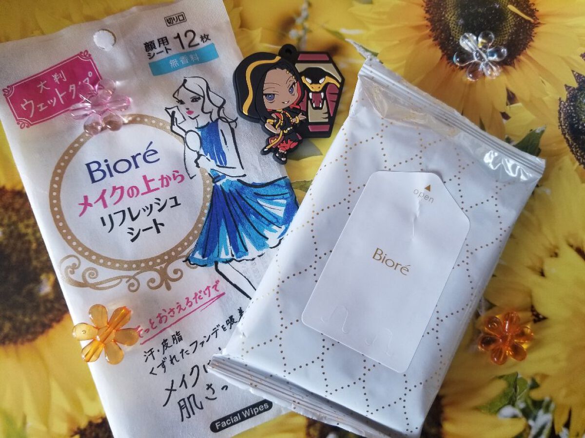 メイクの上からリフレッシュシート/ビオレ/フェイスシートを使ったクチコミ(1枚目)