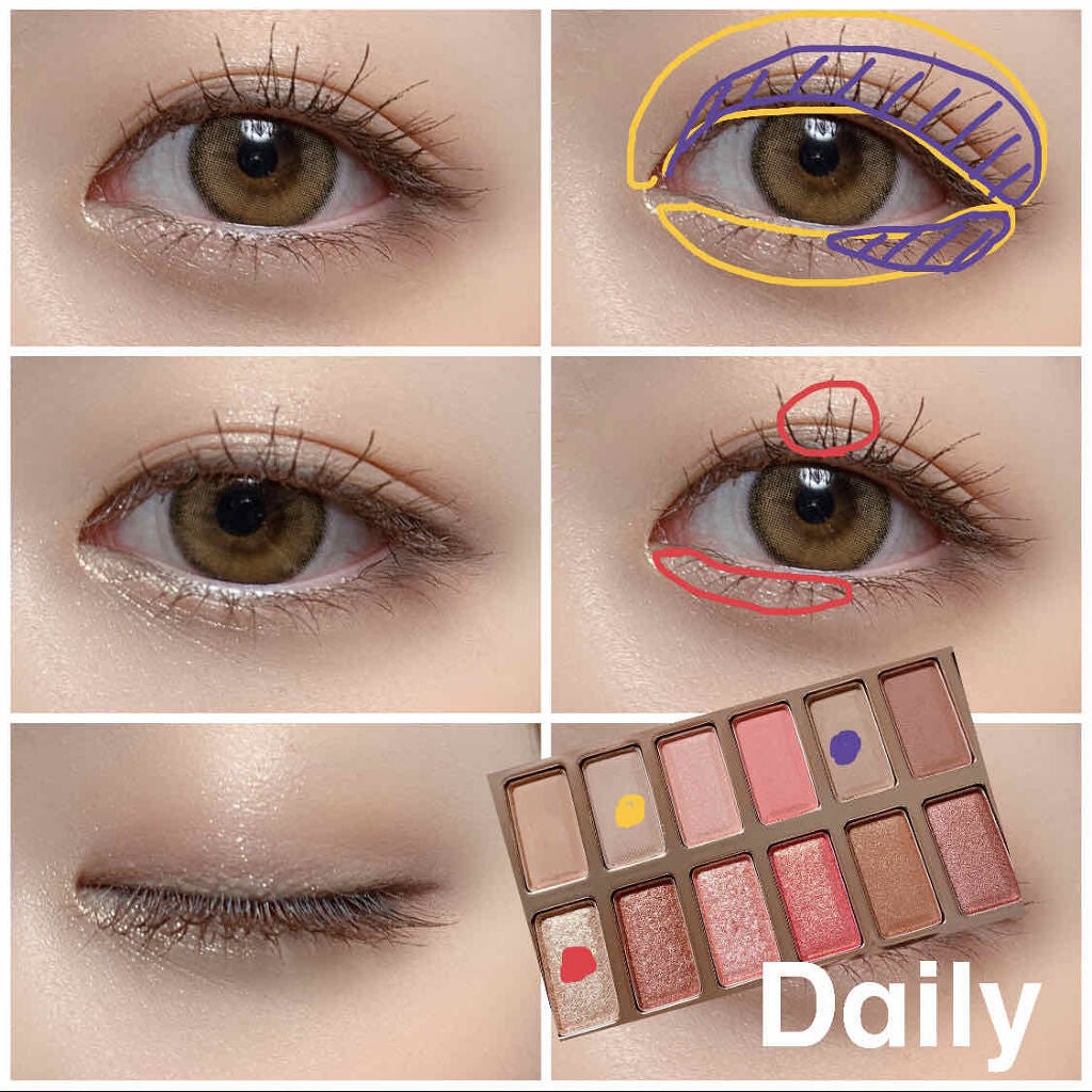 バレンタインボックス3ローズモーメント/VAVI MELLO/アイシャドウパレットを使ったクチコミ(3枚目)