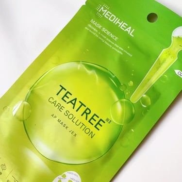 MEDIHEAL ティーツリーケアソリューション アンプルマスクJEXのクチコミ「\ 大好きなティーツリー💚🤍 /



TEATREE CARE SOLUTION AP MA.....」（1枚目）