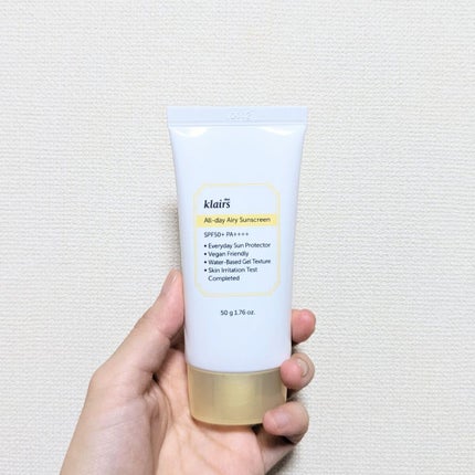 All-day エアリーサンスクリーン50g/Klairs/日焼け止めクリームを使ったクチコミ(1枚目)