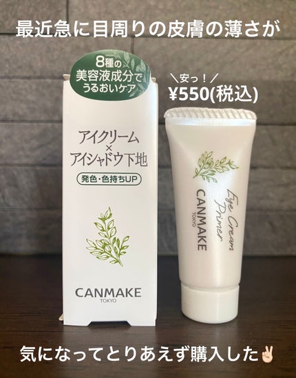 アイクリームプライマー/キャンメイク/アイシャドウベースを使ったクチコミ(1枚目)