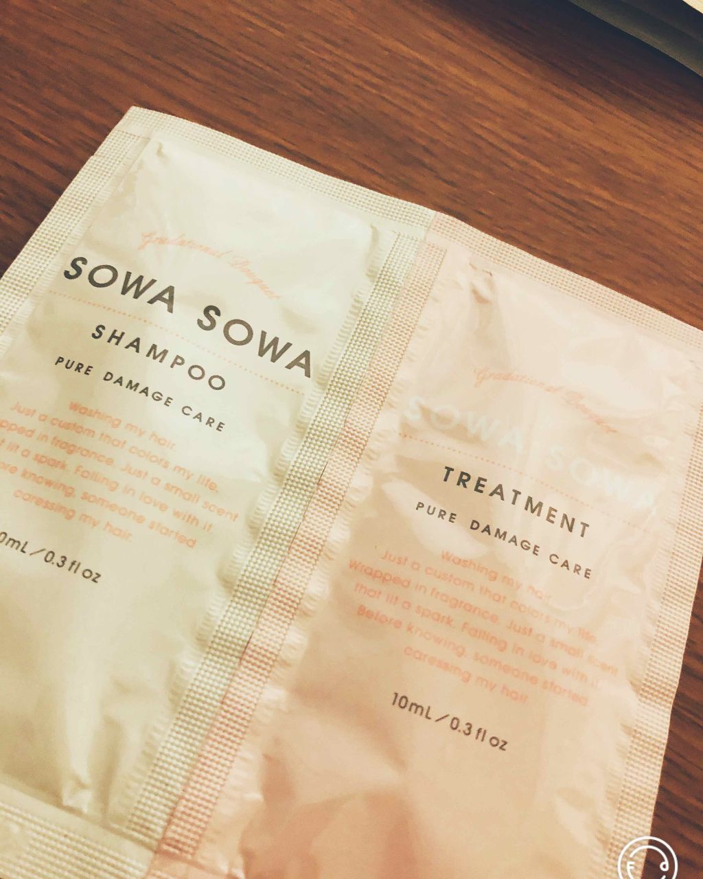 sowasowaピュアダメージケアシャンプー／トリートメント/SOWA SOWA/市販シャンプーを使ったクチコミ（1枚目）