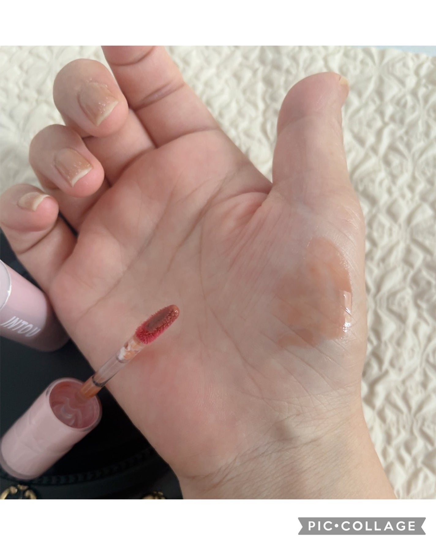 ジューシーパンピンググロス/INTO U/リップグロスを使ったクチコミ(3枚目)