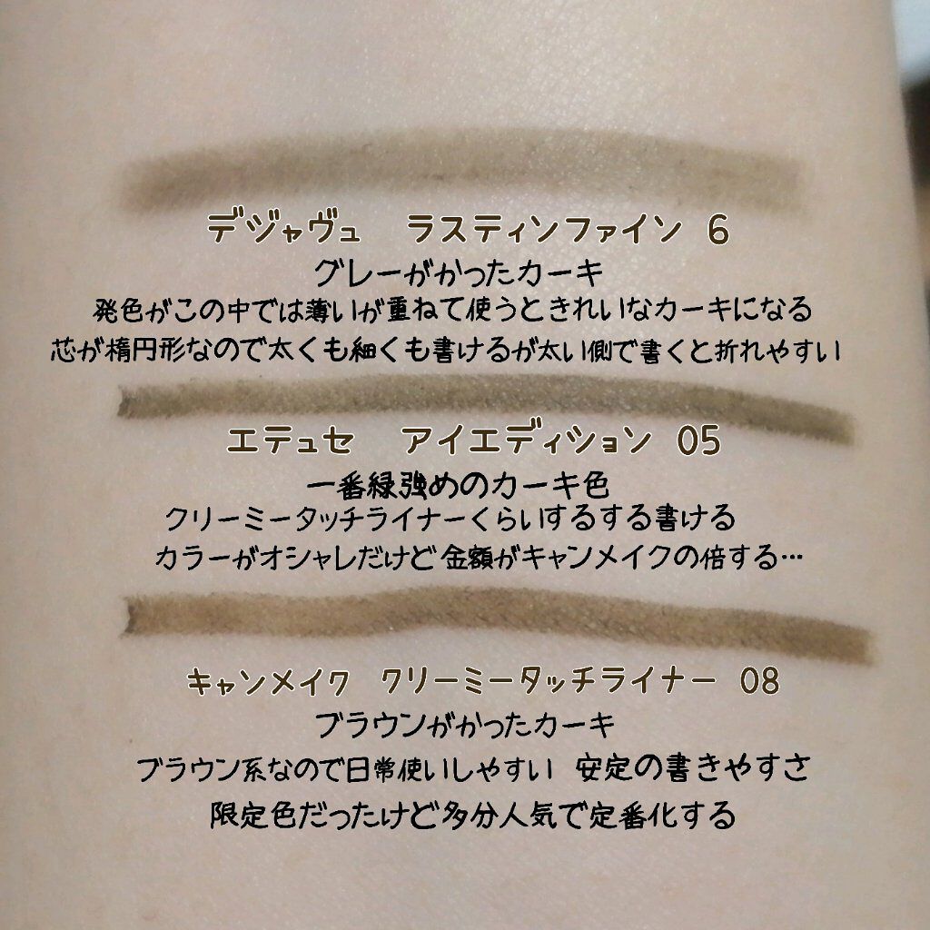 エテュセ ラスティング ジェルライナー/ettusais/ジェルアイライナーを使ったクチコミ（3枚目）