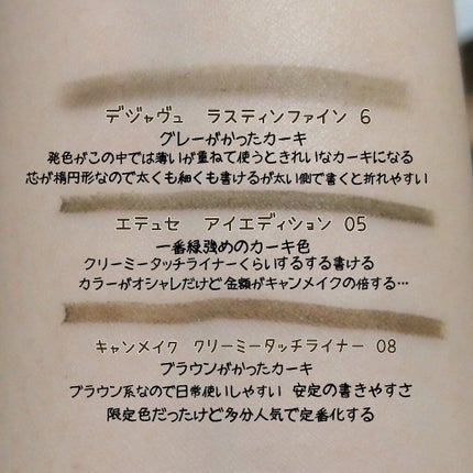 「密着アイライナー」クリームペンシル/デジャヴュ/ペンシルアイライナーを使ったクチコミ(3枚目)