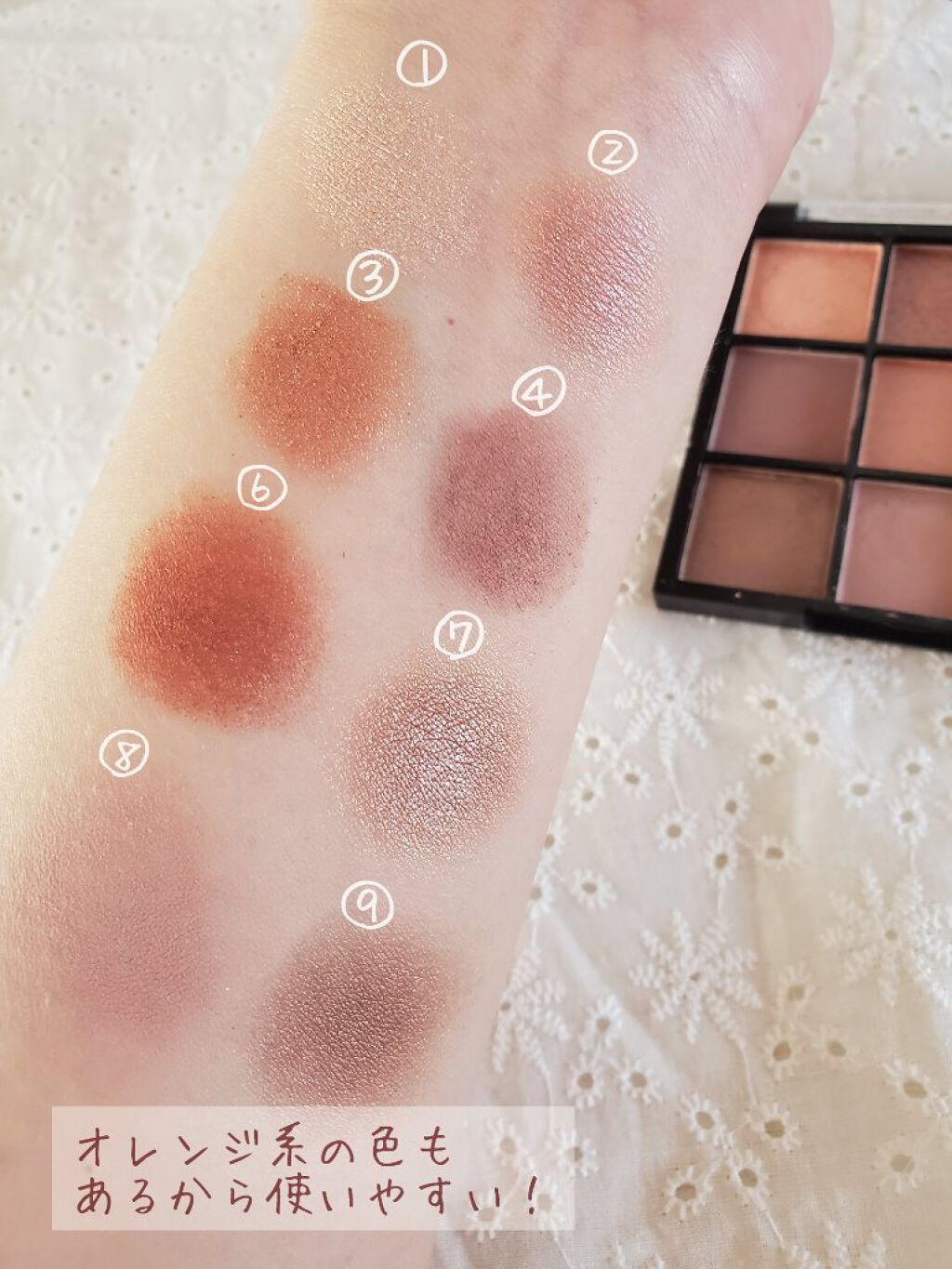 UR GLAM BLOOMING EYE COLOR PALETTE/U R GLAM/アイシャドウパレットを使ったクチコミ(4枚目)