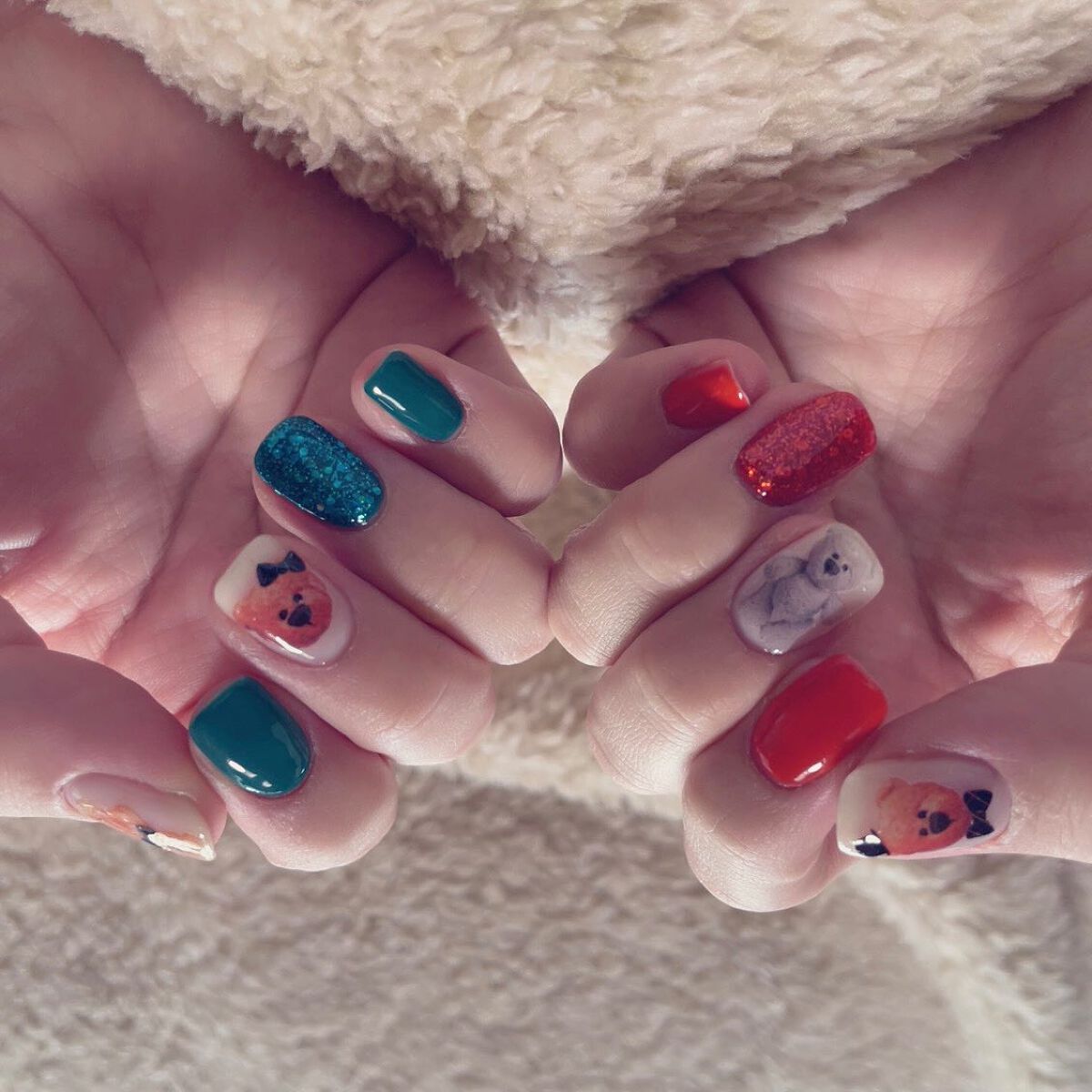 #セルフネイル,#クリスマスネイル,#冬ネイルのネイルデザイン