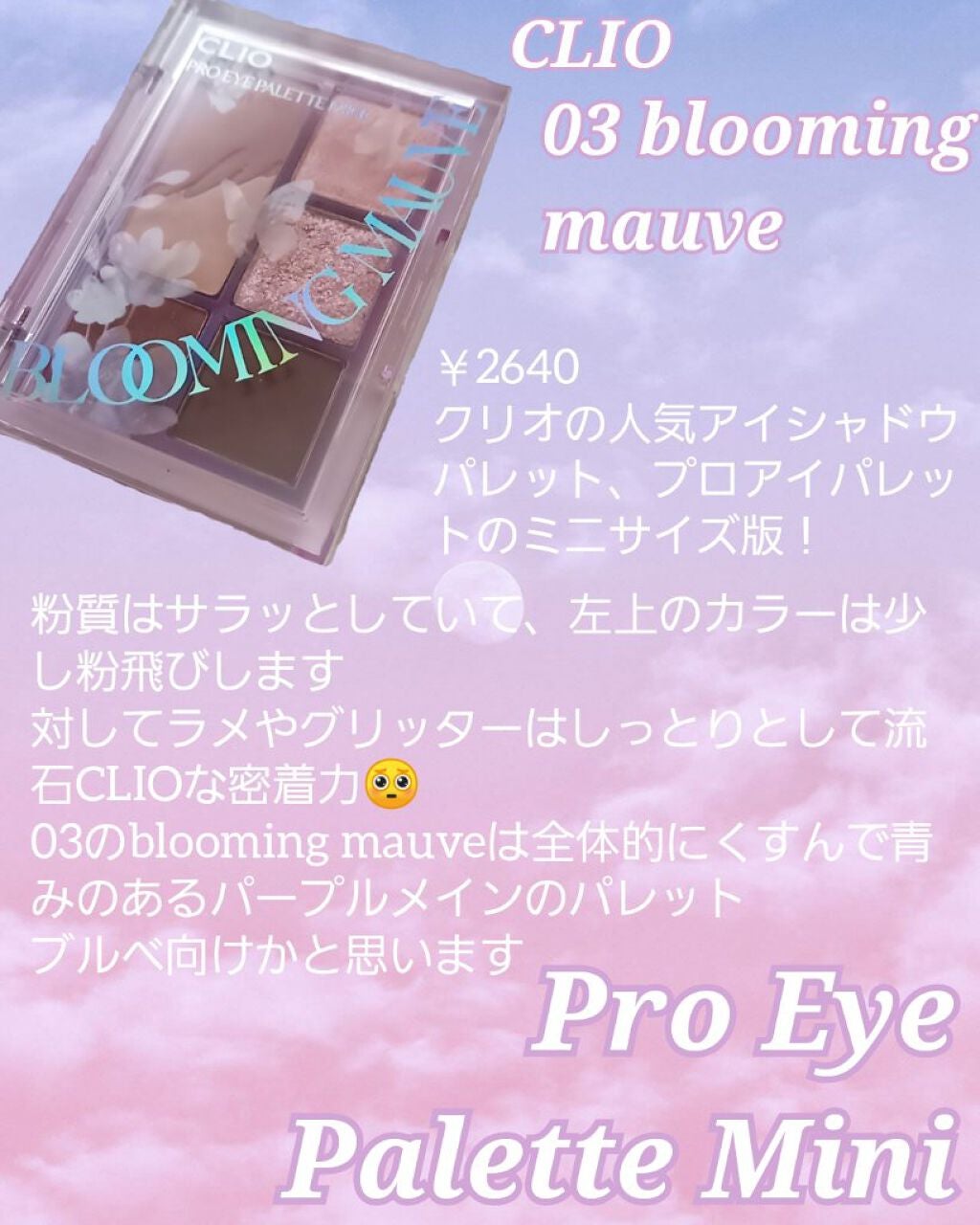 プロ アイパレット ミニ/CLIO/アイシャドウパレットを使ったクチコミ(2枚目)