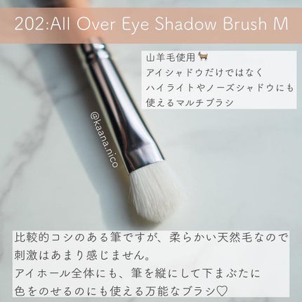 202 オールオーバーアイシャドウ ブラシM/THE TOOL LAB/メイクブラシを使ったクチコミ(3枚目)