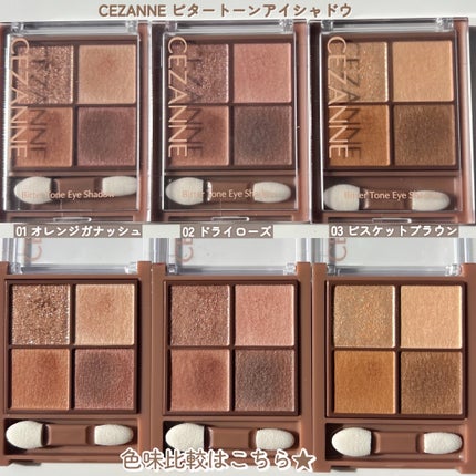 ビタートーンアイシャドウ/CEZANNE/パウダーアイシャドウを使ったクチコミ(3枚目)