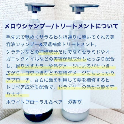 メロウシャンプー/メロウトリートメント/plus eau/市販シャンプーを使ったクチコミ(4枚目)