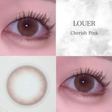 LOUER CHERISH PINK（チェリッシュピンク）/LOUER/カラーコンタクトレンズを使ったクチコミ（1枚目）