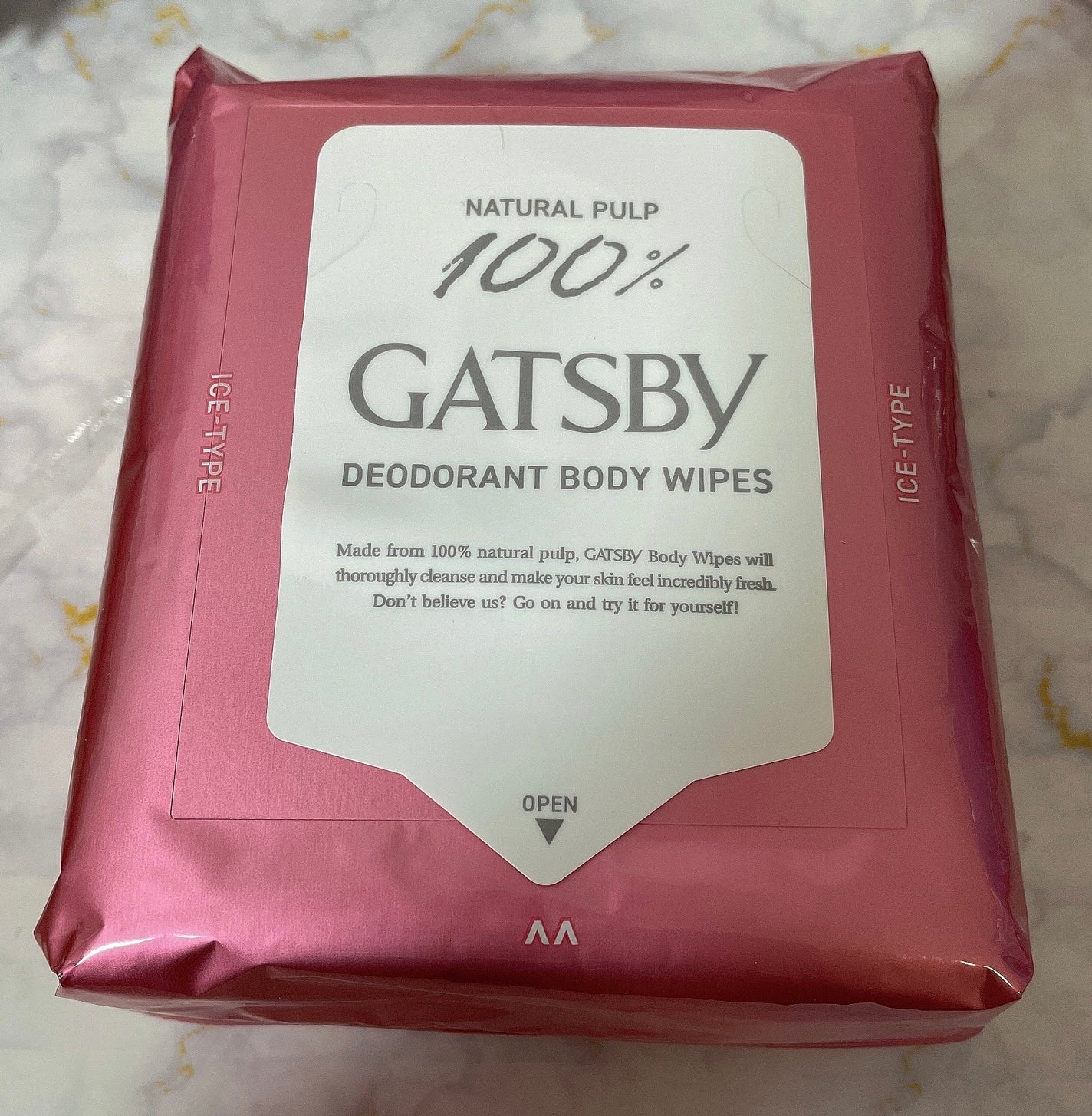 アイスデオドラント ボディペーパー フリーズピーチ <徳用タイプ> (医薬部外品)/ギャツビー/ボディシートを使ったクチコミ(1枚目)