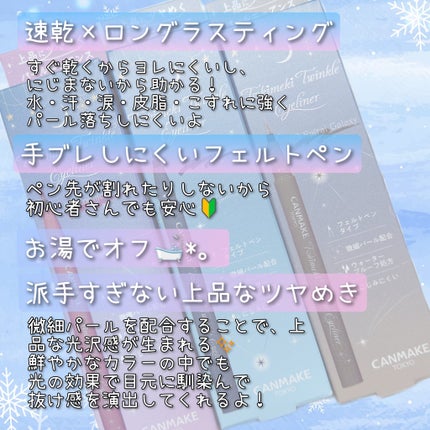 トキメキトゥインクルアイライナー/キャンメイク/リキッドアイライナーを使ったクチコミ(7枚目)